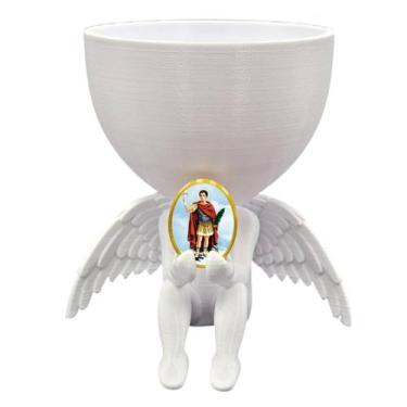Imagem de Anjo da Guarda Anjinho Santo Expedito Vasinho Decoração - Point da Fe