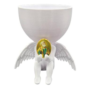 Imagem de Anjo da Guarda Anjinho São Pedro Vasinho Decoração - Point da Fe