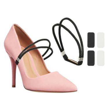 Imagem de PATIKIL Tiras elásticas de salto alto, cadarço de strass para sapatos de salto alto, Diamantes negros, 27cm