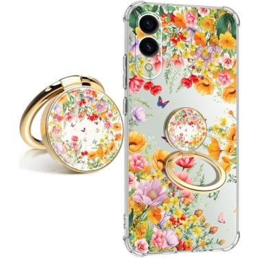 Imagem de Dcwunk Capa para Samsung Galaxy S25 Edge 5G 6,7 polegadas, [Teste de queda de grau militar de 3 metros] Capa protetora fina de TPU (vitalidade de verão com suporte)