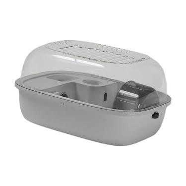 Imagem de WeiLaiKeQi CAGA de HAMSTER CAGA PEQUENA CAGA de CAGA de PEQUENA TOP ABERTA DO HOUSE HAMESTER para O HEDEREIRO de PEQUENOS de PLAVIDOS de AGODURA PEQUENO de, Cinza