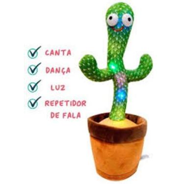 Imagem de Cactos Dançante Pelúcia Que Dança Fala Toca Grava Brilha Repete Você -