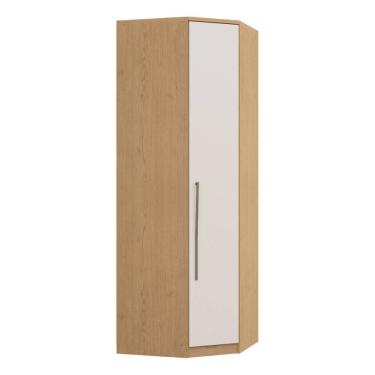 Imagem de Módulo de Canto Oblíquo 1 Porta 3 Prateleiras Elegance Angelin|Blanc