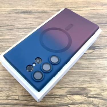 Imagem de Capa de silicone gradiente para Samsung Galaxy S24 S23 S22 S21 S20 Ultra Plus FE Note 20 10 S 24 23 22 S20FE Charge Cover, azul vermelho, para Samsung S23 Plus