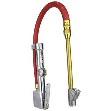 Imagem de Bomba de ar analógico Milton S-516 com manômetro de pressão, mandril de rosca de bloqueio de pé reto de mangueira de 38 cm, feito nos EUA 10 – 160 PSI