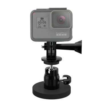 Imagem de EDSRDUX Suporte magnético para câmera, rotação de 360°, suporte de câmera de ação magnético N52, compatível com Hero 13/12/11/10/9/8/7/6, DJI Osmo Action 5/4/3/2, Insta360 X4/X3/Ace/Ace Pro