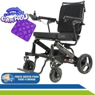 Imagem de Cadeira de Rodas Motorizada Elétrica Dobrável Leve Compacta até 110kg POP Power Lite (Preto)