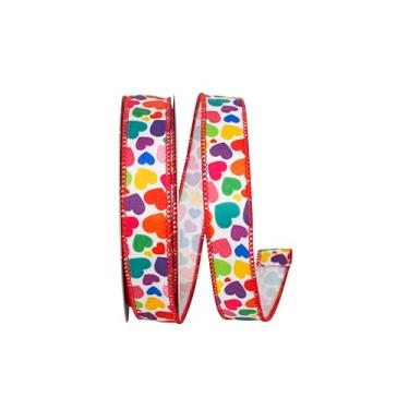 Imagem de Reliant Ribbon Fita de sarja multicolorida de corações