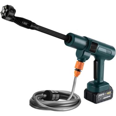 Imagem de Kit De Pistola De Tinta Spray 200bar Pistola De água Elétrica Sem Escova 6 Bicos Em 1 Limpeza De Carro Jardim Regador Terno Para Pistola De Pulverização De 18v Bateria, Option 1, Plug
