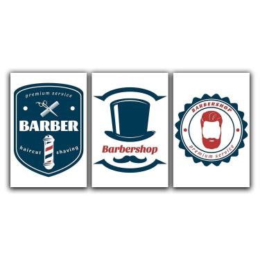 Imagem de Kit Placas Quadros Decorativos 3 pçs 20x30 Barbearia 2