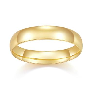 Imagem de MINDDHA Anéis banhados a ouro 14K para mulheres, aliança de casamento, empilhável, articulação, polegar delicado e rosa, não mancha/prata, anéis de ouro para mulheres 2 mm 4 mm 6 mm tamanhos de