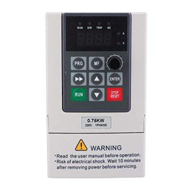 Imagem de VFD 0,75kW 220V Variável Controlador Variável Controlador de Vetor Conversor Inverter para Motor e Eixo CNC, 1 ou 3 ou 3 Fase Entrada 3 Fase 0-400Hz, Entrada 8.2a, Saída 5a