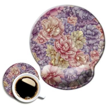 Imagem de Tapete de mouse Ergo Comfort Gel para descanso de pulso - Mouse pad ergonômico para escritório com suporte de pulso - antiderrapante, design de acessórios de mesa, tapete para decoração de casa e