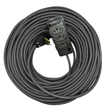 Imagem de Extensão 50 Metros Cabo PP Fio 2x2,5mm Tomada Tripla