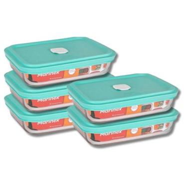 Imagem de 5UNI Lasanheira Facilita c/ Tampa Cor Sortida 750ML Marinex - NADIR FI