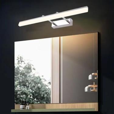 Imagem de Luzes dianteiras de espelho de banheiro LED IP44 à prova d'água com lâmpada giratória lâmpada de armário luminária de mesa de vestir braço ajustável espelho de vaidade luz quarto sala de estar (luz