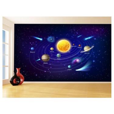 Imagem de Papel De Parede 3D Espaço Estrelas Planetas 3,5M Nsp190 - Você Decora