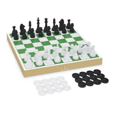 Imagem de Jogo xadrez e damas escolar - JUNGES