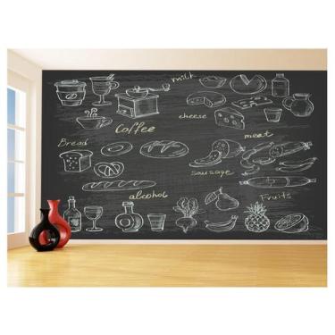 Imagem de Papel De Parede 3D Estilo Lousa Cozinha Menu Dia 3,5M Lcb29 - Você Dec