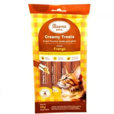 Imagem de Snack Buona Petix Creamy Sabor Frango para Gatos 56g