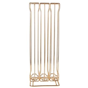 Imagem de Organizador de armazenamento de cápsula de café Organizador premium Durável Rack de arame de ouro Stand para Compatible Pods Homes Escritórios Restaurantes