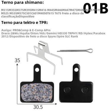 Imagem de Pastilhas De Freio a Disco Shimano XT DEORE MT200 MTB 1 Par De Resina 