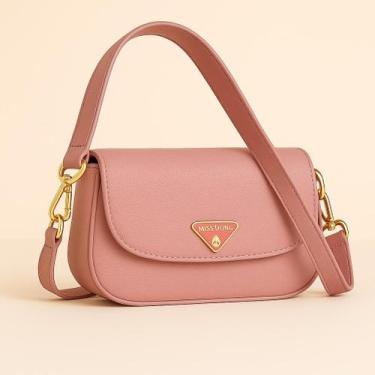 Imagem de Bolsa Feminina Pequena Clutch Mini Bag Transversal Couro Acompanha Car