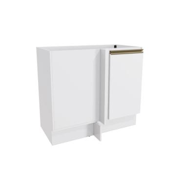 Imagem de Balcão De Canto Reto Celeste Kappesberg 100% Mdf 1 Porta Branco 98cm