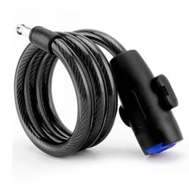 Imagem de Trava Cabo De Aço Cadeado Segurança Bike Moto Espiral Anti-Roubo