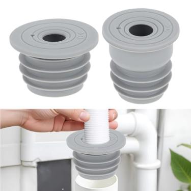 Imagem de Xthrotsenk 2 Peças De Vedação Silicone Para Tubo Drenagem, Tampa Desodorante Esgoto, Máquina Lavar, Piso, Anti-Odor Cozinha E Banheiro