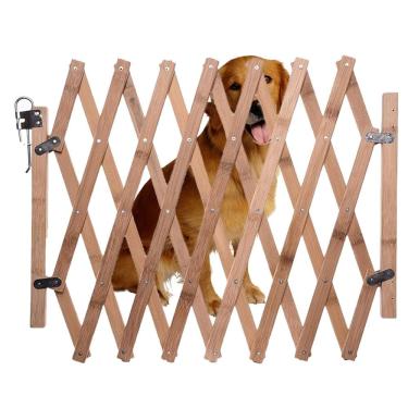 Imagem de Portao Pet Cao Cachorro Bebe Criança Bambu Retratil Sanfonado Cercado 