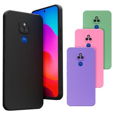 Imagem de Capa Capinha Case Compatível Motorola Moto E7 Plus Silicone Veludo Premium [2ASHOP] (LILÁS)