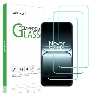 Imagem de beukei (Pacote com 3) projetado para OnePlus 13T 5G / OnePlus 13T protetor de tela de vidro temperado, 0,3 mm sensível ao toque, dureza 9H