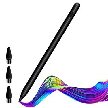 Imagem de Caneta Stylus para iPad 11ª/10ª/9ª/8ª/7ª/6ª geração, iPad Air 27.9 cm/33.0 cm (M3/M2), Pro 27.9 cm/33.0 cm (M4), Mini 7/6/5, Palm Rejection & Tilt, Lápis Recarregável USB-C (2025-2018)