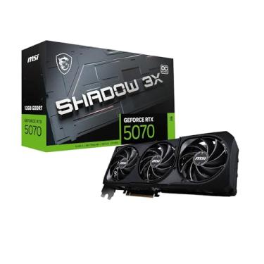 Imagem de PLACA DE VIDEO NV RTX5070 12GB GDDR7 192BITS SHADOW 3X OC MSI 912-V532-008