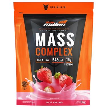Imagem de Mass Complex 14.400 Sabor Morango 3Kg