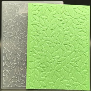 Imagem de Pasta de plástico em relevo tamanho A6 Azeitonas Padrão Papel Artesanato Plástico Texturizado Impressões para Fazer Cartões Scrapbooking