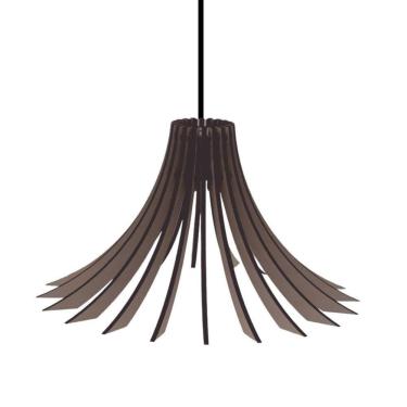 Imagem de Luminária Teto Tipo Pendente Dalia Mdf - Completa Cor: Marrom