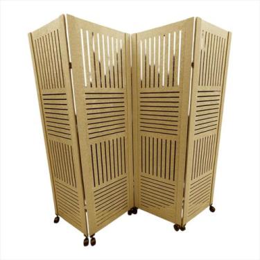 Imagem de Biombo DIVISOR AMBIENTE RJ 4 Folhas C/ 08 RODÍZIOS - JL RIBEIRO