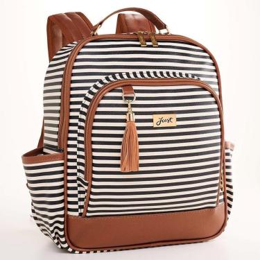 Imagem de Mochila de Maternidade Just Baby Liverpool Branco e Preto-Unissex