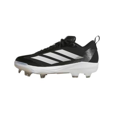 Imagem de adidas Tênis feminino de softbol Adizero Instict 2.0 TPU, Preto/branco/prata metálico, 39