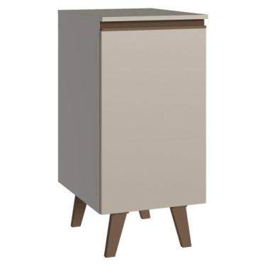 Imagem de Balcão Cozinha 40 cm 1 Porta Com Pés Nice Madesa, Crema