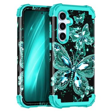 Imagem de Miqala Capa para Galaxy S24 FE 5G, que brilha no escuro, três camadas, resistente, à prova de choque, amortecedor de plástico rígido + capa protetora de silicone macio para Samsung Galaxy S24 FE 5G