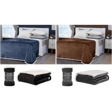 Imagem de Cobertor Queen Manta Flannel Liso/sherpa Soft Aveludado - Sultan, Pret