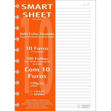 Imagem de Refil Caderno Inteligente 120G 100 Folhas Pautado 10 Furos - Best