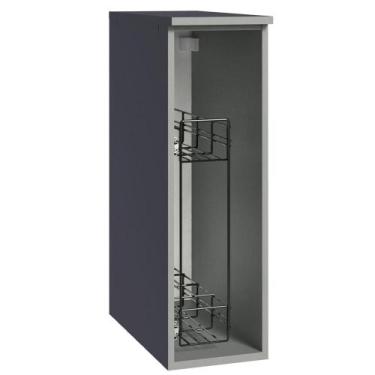 Imagem de Balcão Porta-Temperos 20 cm Suspenso Nice Madesa, Cinza