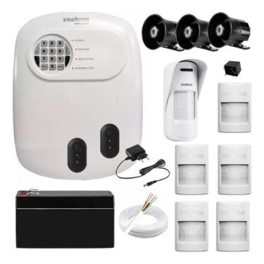 Imagem de Kit Alarme Intelbras ANM 24 NET Central App, Sensores de Presença e 3 