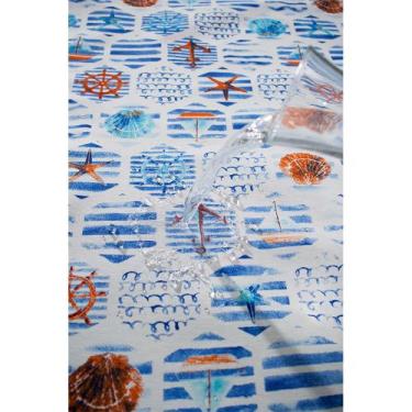 Imagem de Tecido Impermeável Acqua Linea Marítimo Azul - 1,40m de Largura