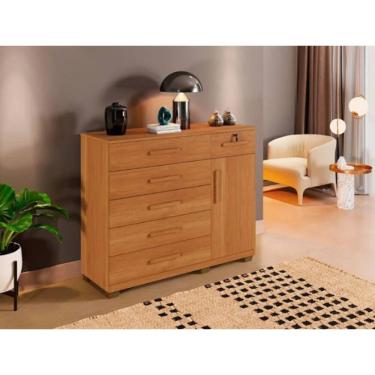 Imagem de Cômoda Milão 6 Gavetas 1 Porta Benetil Móveis - Cinamomo