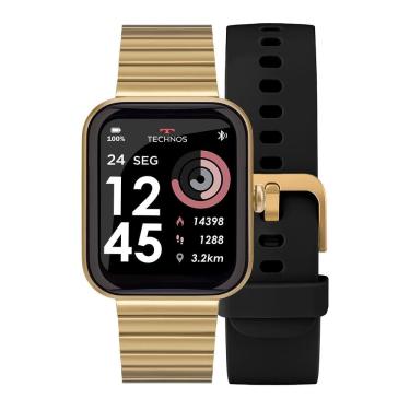 Imagem de Relógio TECHNOS smartwatch KIT unissex preto dourado TMAXAH/7D